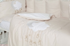 Постільний комплект 6 ел Babycentre & Twins Moonlight 4011-BTMO-02, beige, білий/беж